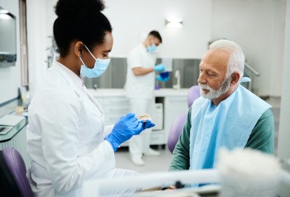 A man suffering from missing teeth